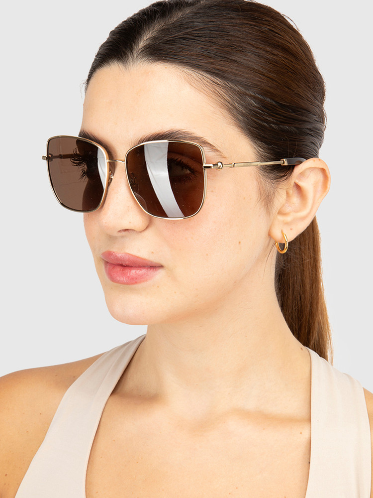 Burberry Brown Square Oversized Sunglasses
