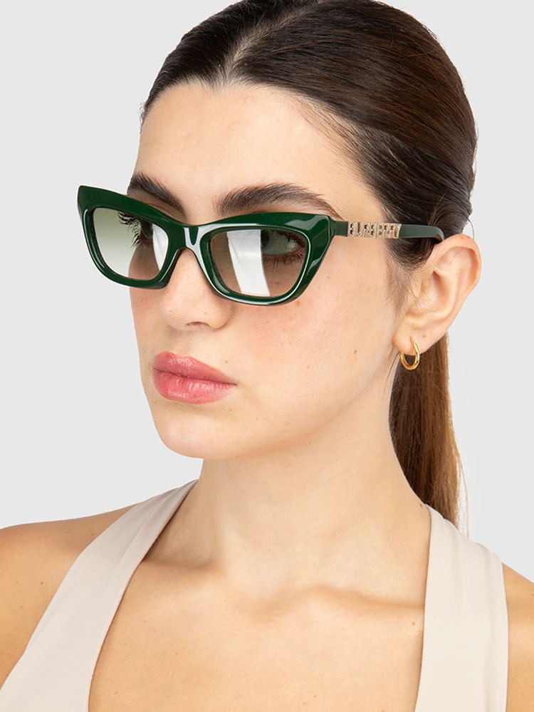 Burberry Green Cat Eye Sunglasses