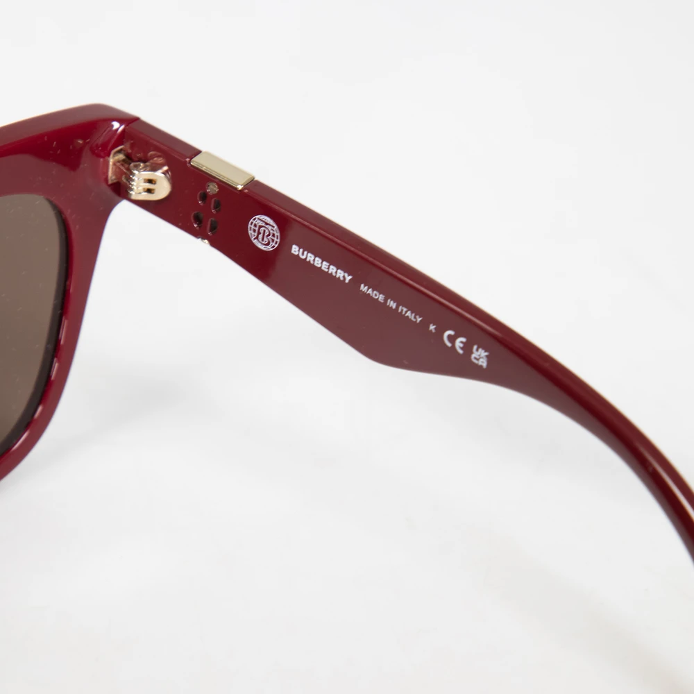 Burberry Bordeaux Square Logo Sunglasses