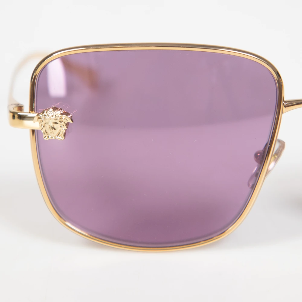 Versace Pink Mirrored Square Sunglasses