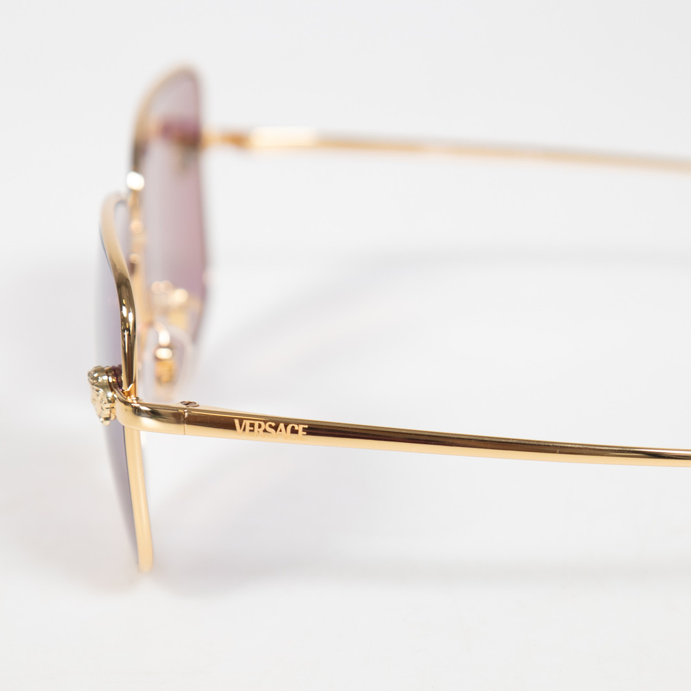 Versace Pink Mirrored Square Sunglasses