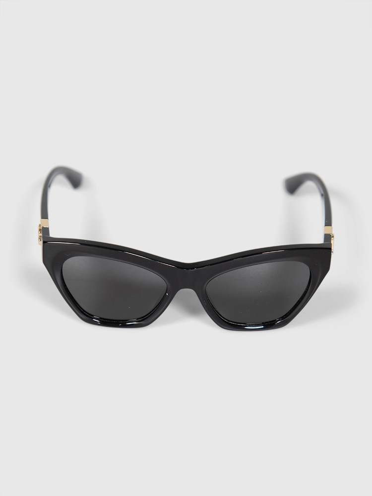 Burberry Cat Eye Logo Black Sunglasses