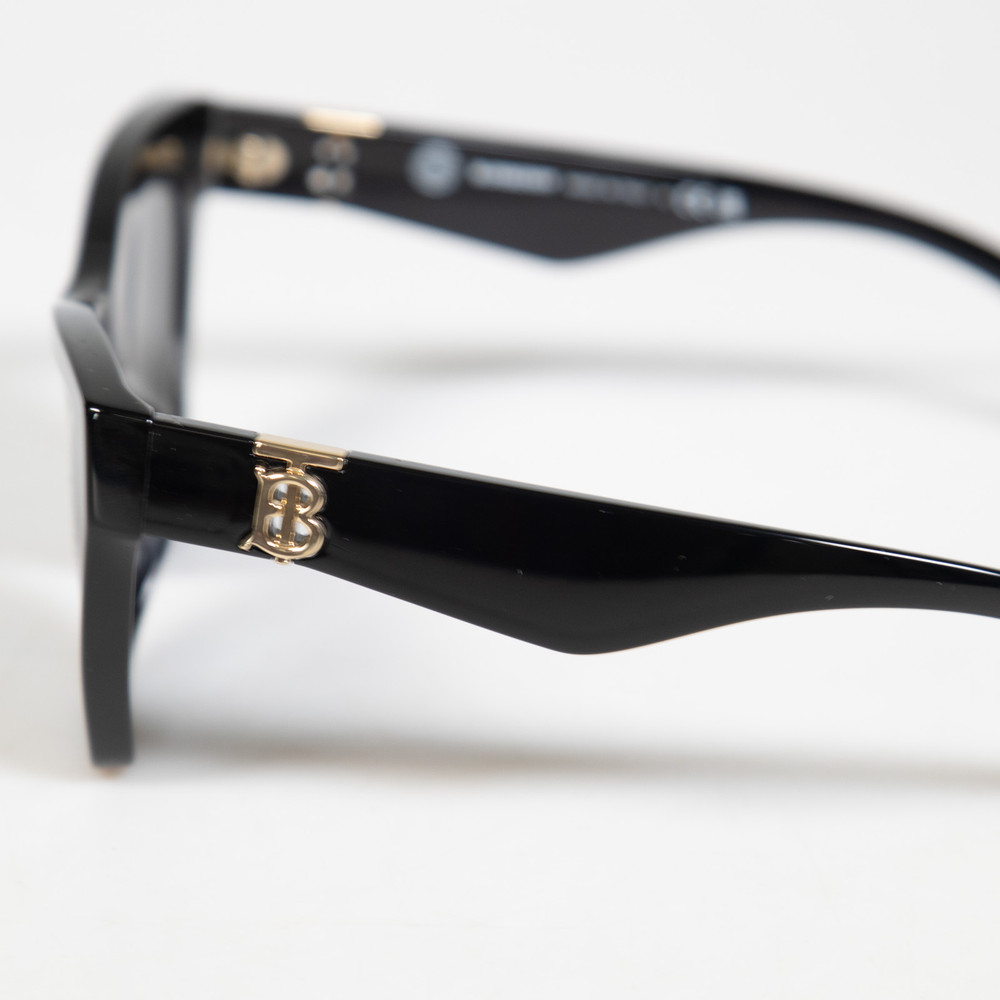 Burberry Cat Eye Logo Black Sunglasses