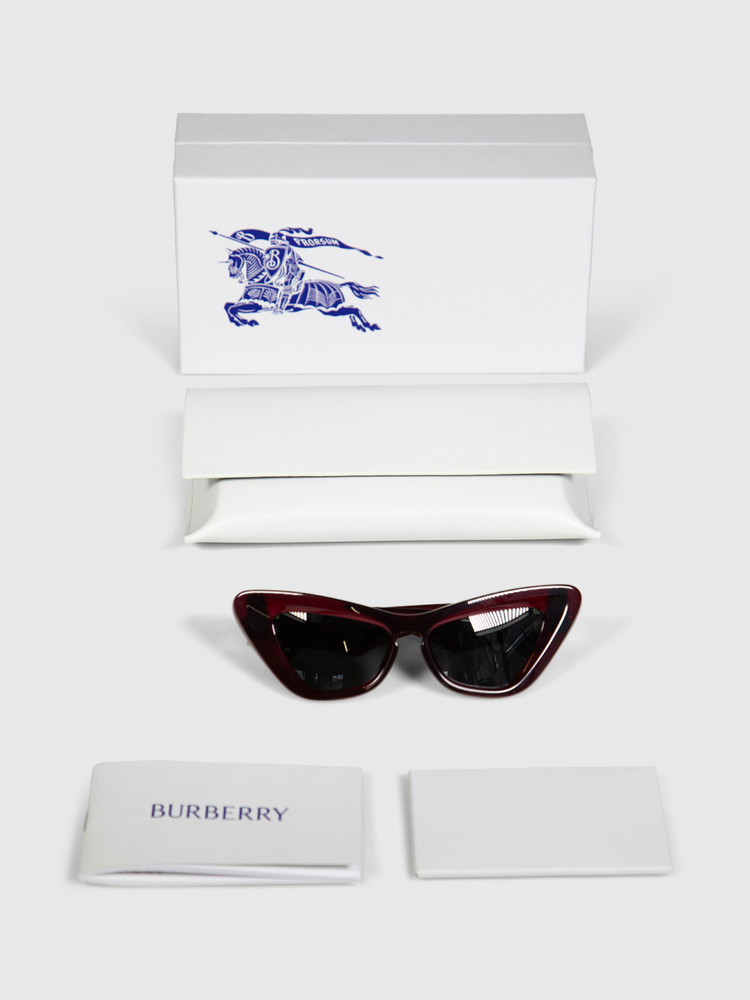Burberry Bordeaux Cat Eye Sunglasses