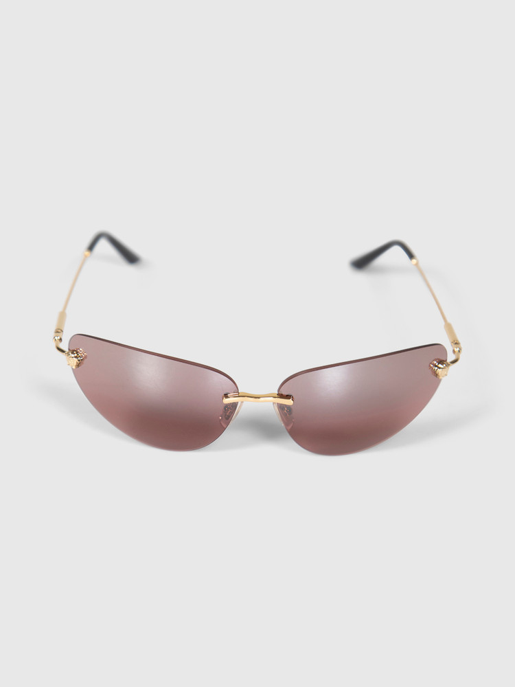 Versace Pink Mirror Cat Eye Sunglasses
