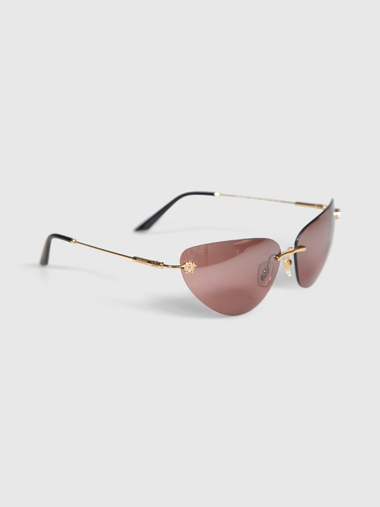 Versace Pink Mirror Cat Eye Sunglasses