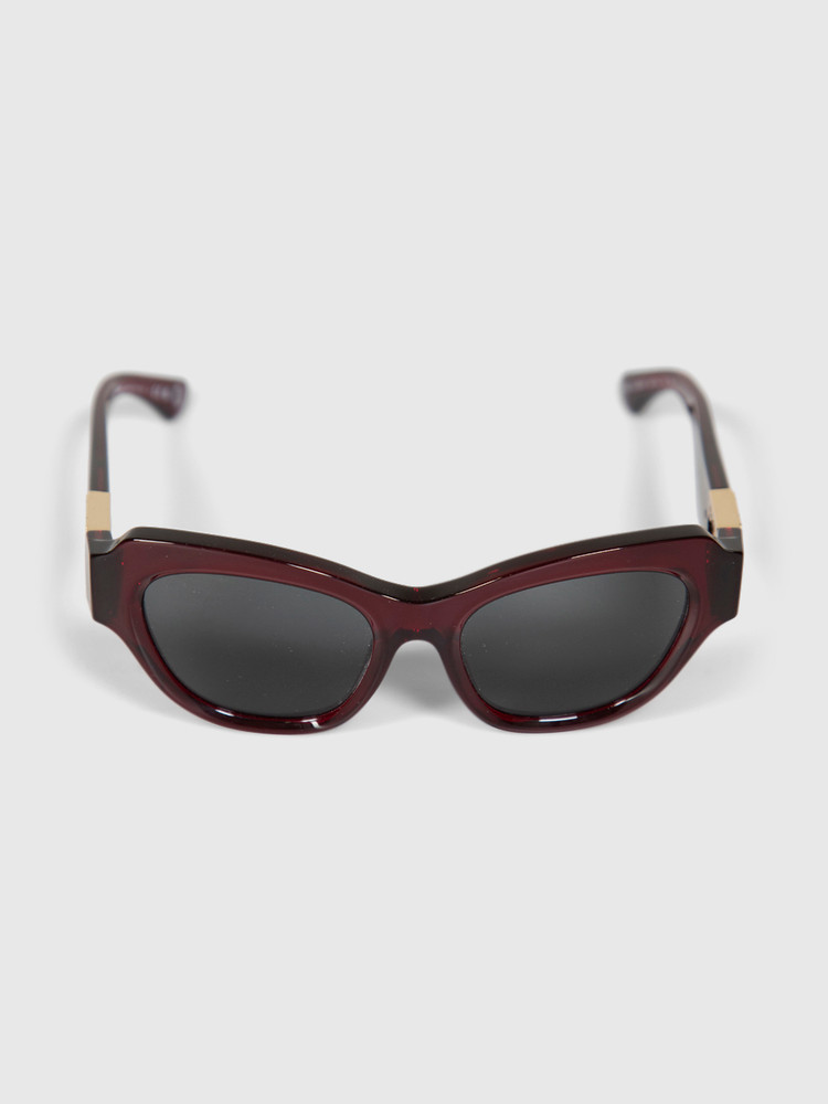 Burberry Bordeaux Logo Cat Eye Sunglasses