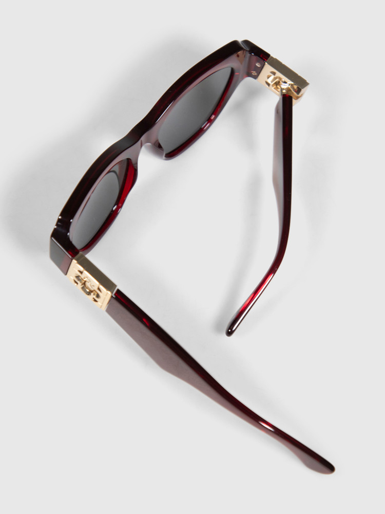 Burberry Bordeaux Logo Cat Eye Sunglasses