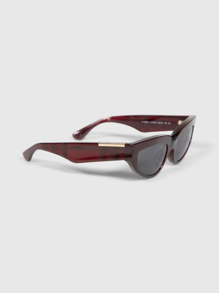 Burberry Red Nova Check Cat Eye Sunglasses