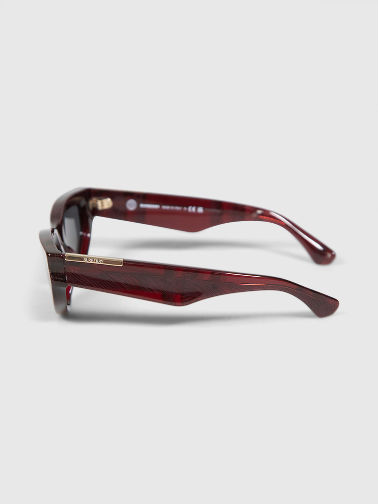 Burberry Red Nova Check Cat Eye Sunglasses