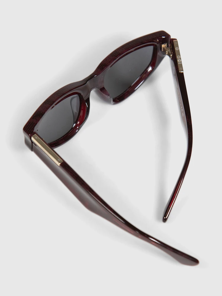 Burberry Red Nova Check Cat Eye Sunglasses