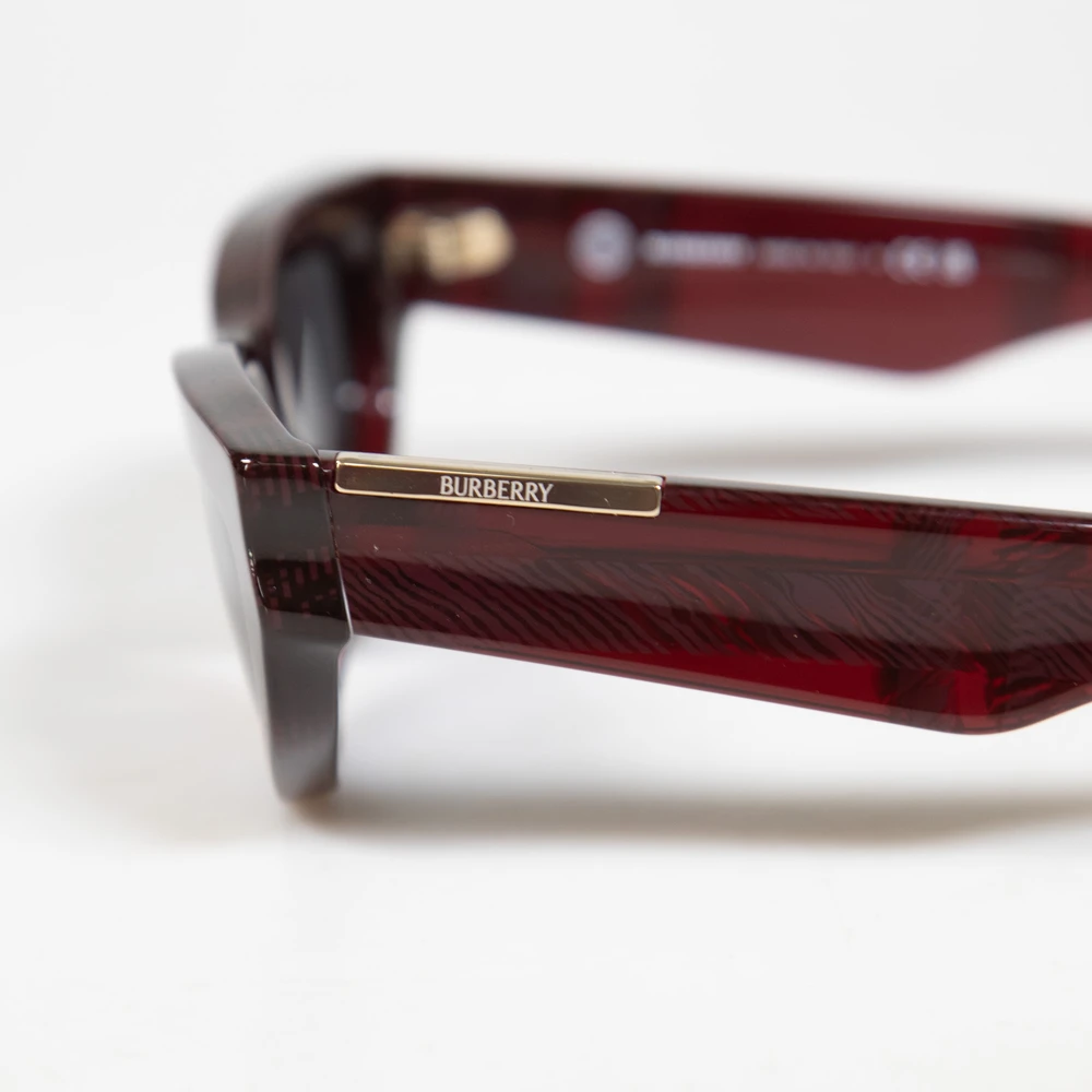 Burberry Red Nova Check Cat Eye Sunglasses