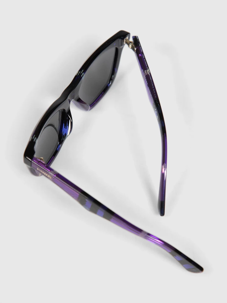 Burberry Purple Nova Check Cat Eye Sunglasses