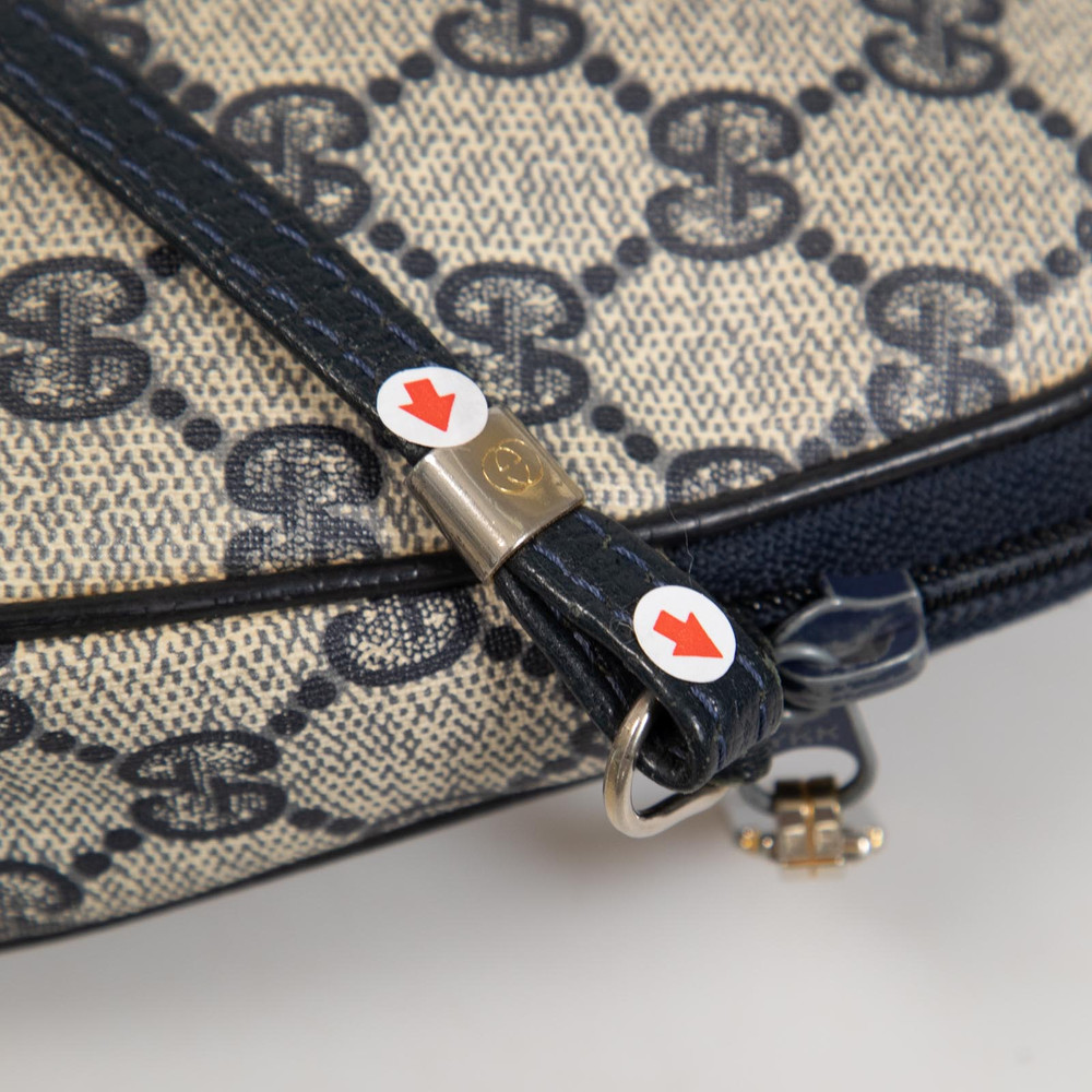 Gucci Vintage Navy GG Supreme Crossbody Bag