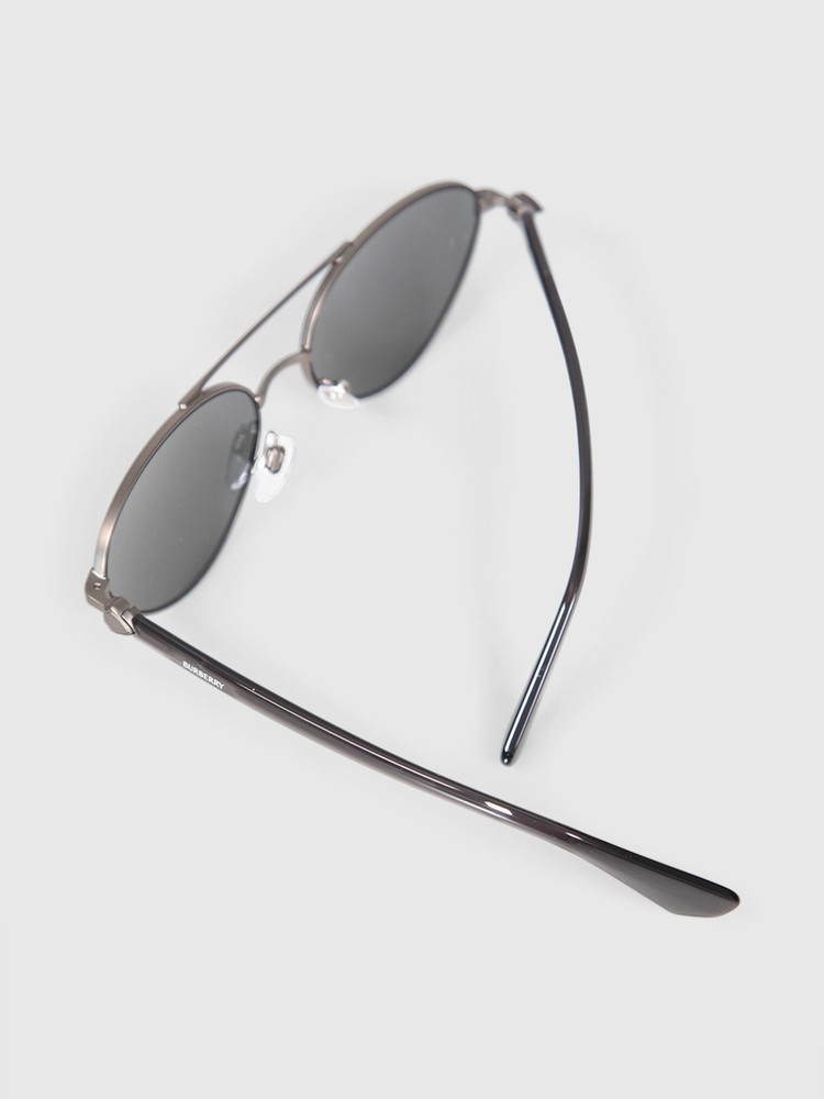 Burberry Black Aviator Cat Eye Sunglasses