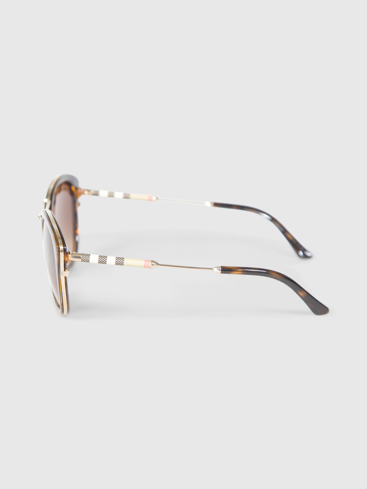 Burberry Havana Round Sunglasses