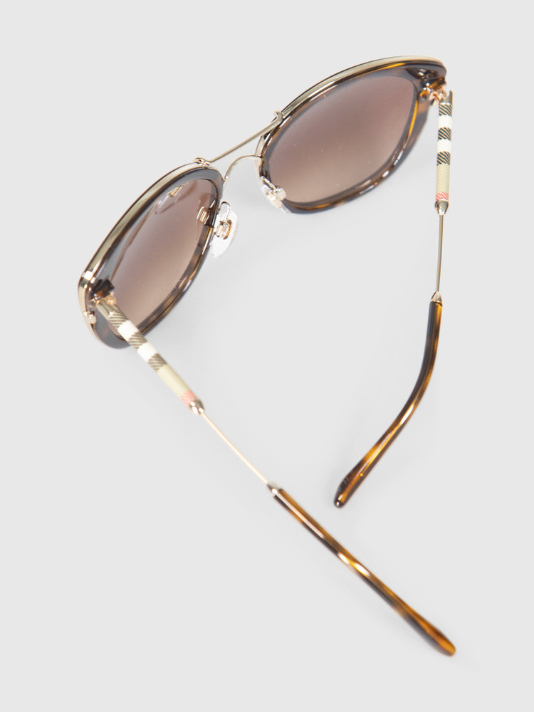 Burberry Havana Round Sunglasses