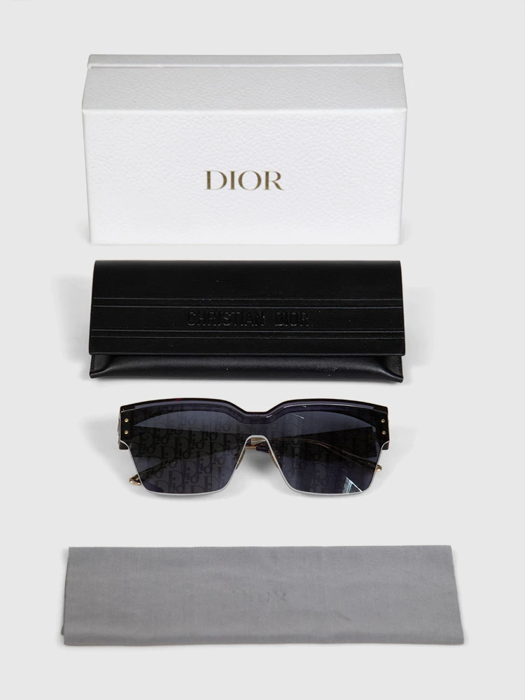 Dior Purple Shield Monogram Sunglasses