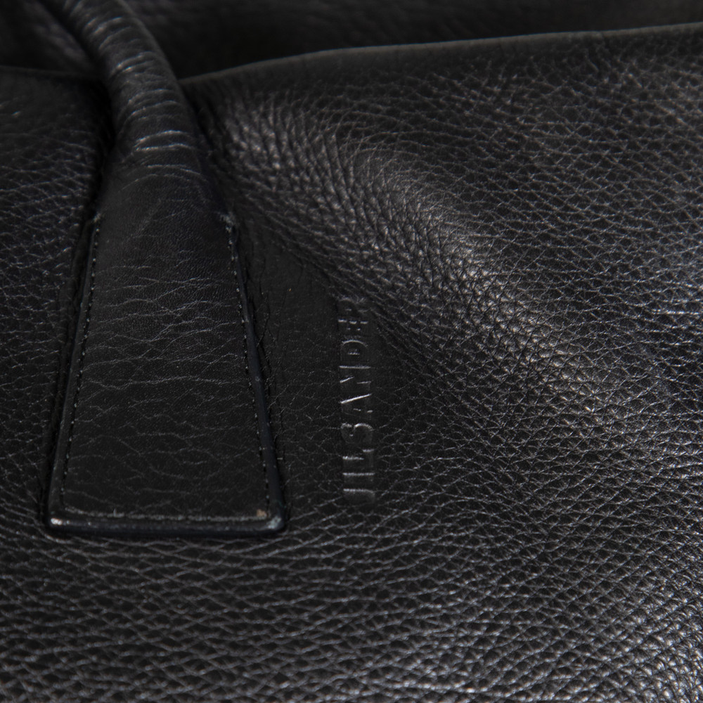 Jil Sander Black Leather Tote Bag
