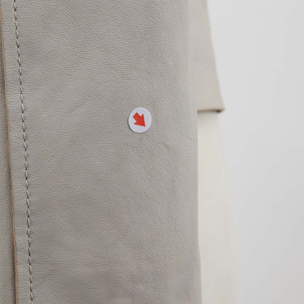 Jil Sander Grey Leather Single Breast Blazer