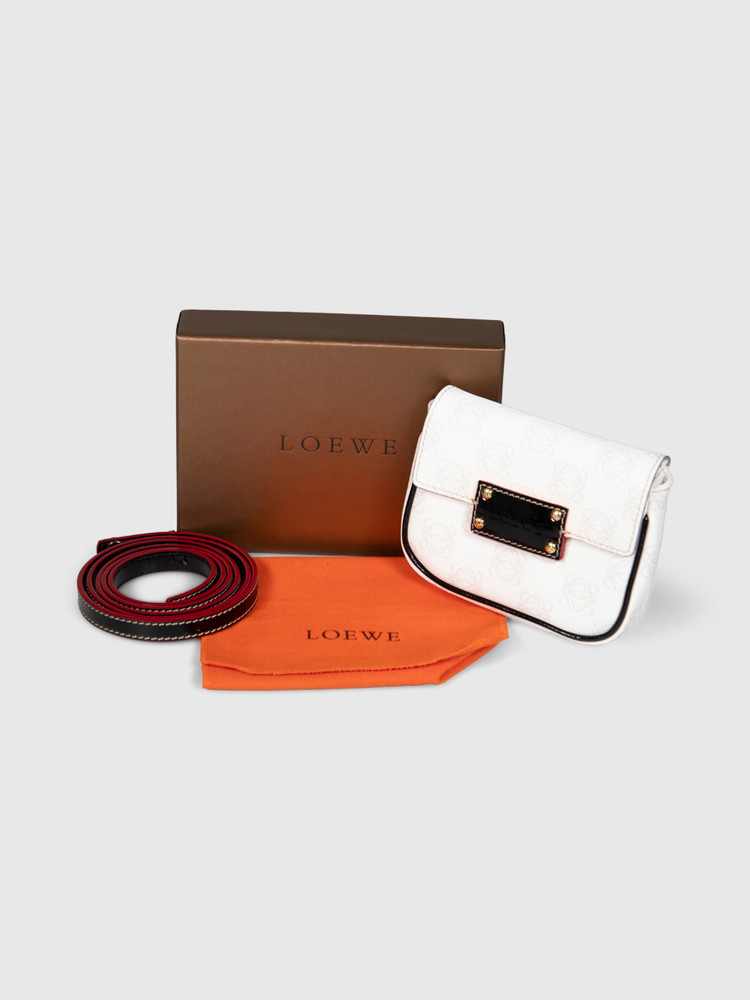 Loewe White Anagram Shoulder Bag