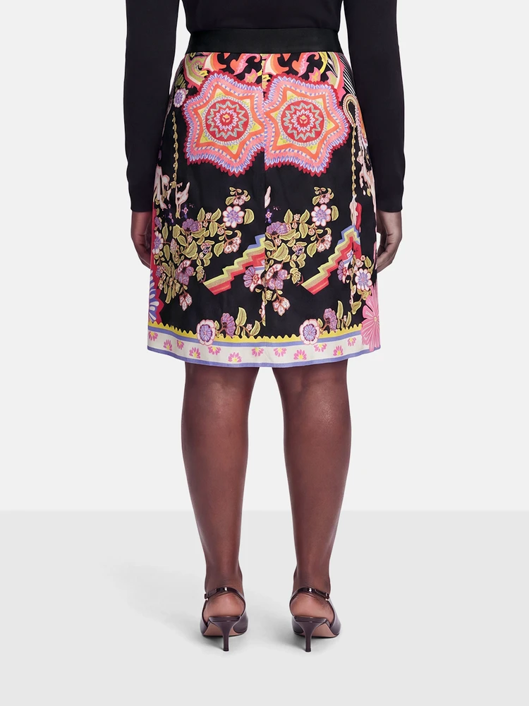 Etro Floral Patterned Silk Skirt
