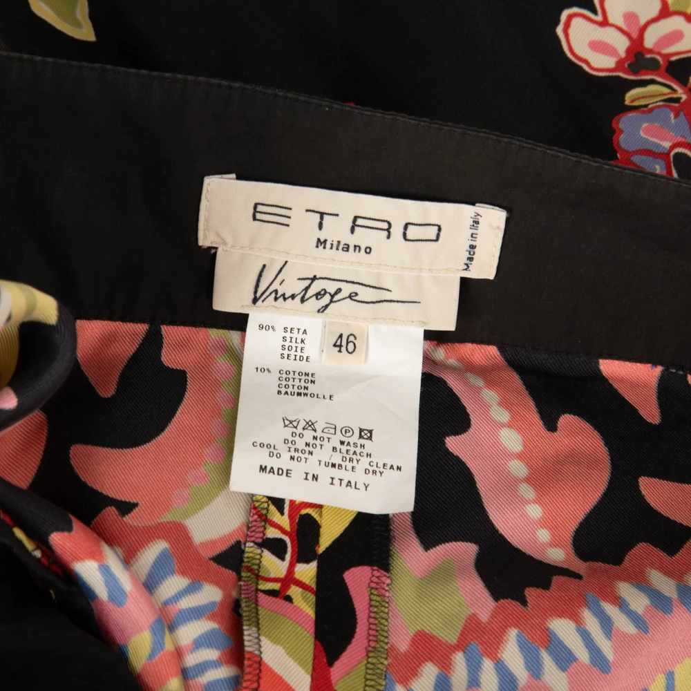 Etro Floral Patterned Silk Skirt