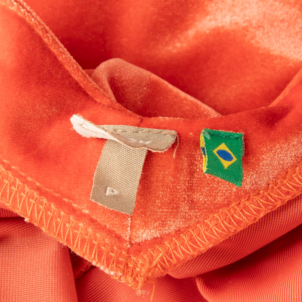 FARM Rio Orange Velvet Dress