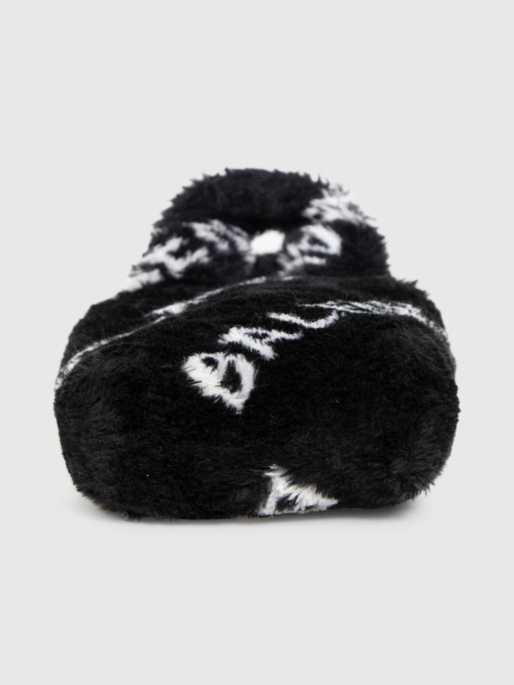 Balenciaga Black Faux Fur Logo Bag