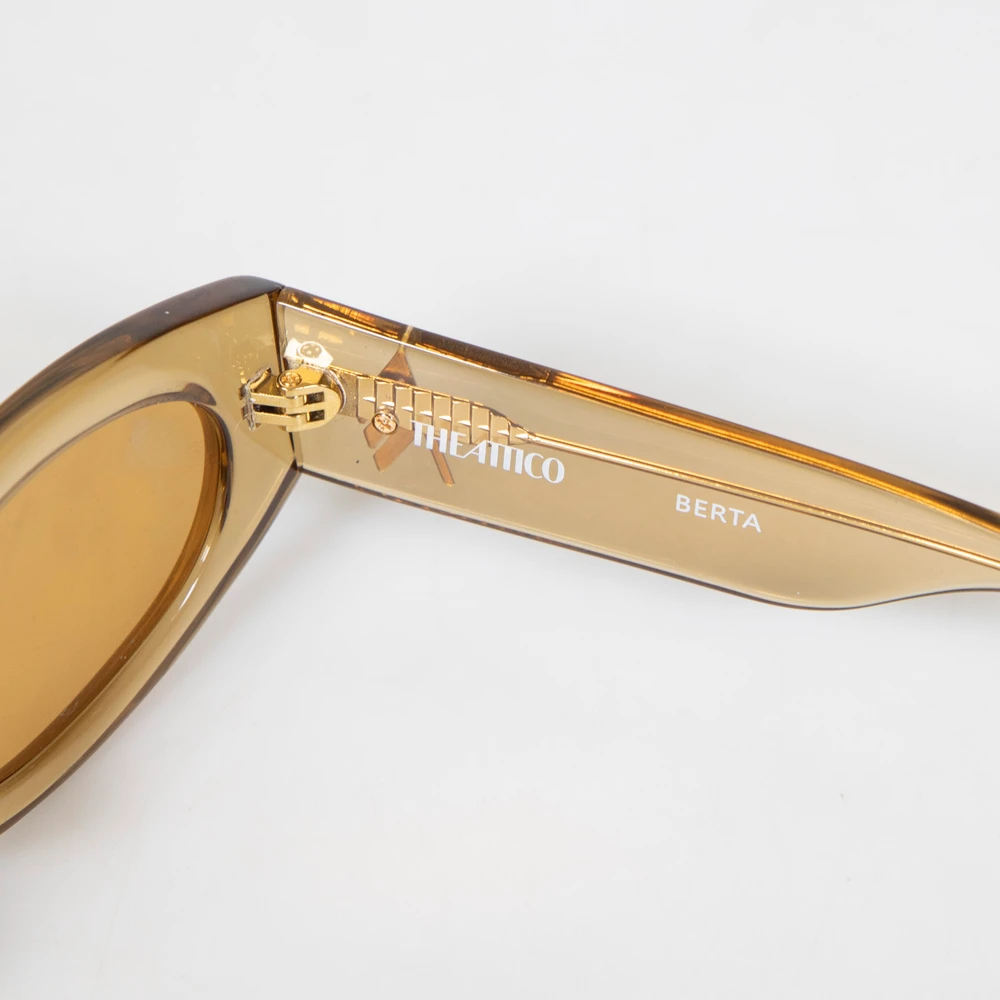 Linda Farrow Linda Farrow x The Attico Beige Berta Sunglasses