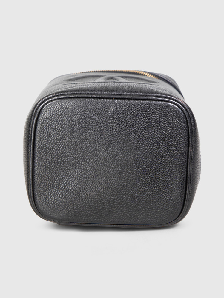Chanel Vintage Black Timeless Vertical Vanity Case