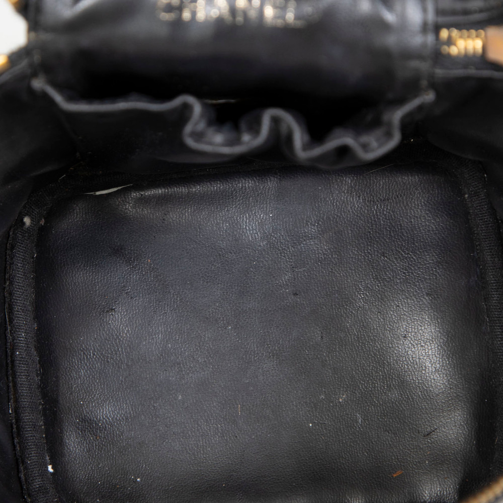 Chanel Vintage Black Timeless Vertical Vanity Case