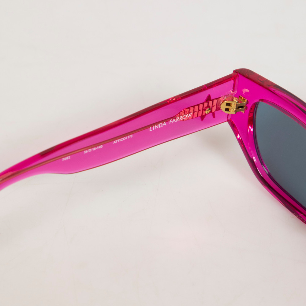 Linda Farrow Linda Farrow x The Attico Pink Vanessa Sunglasses
