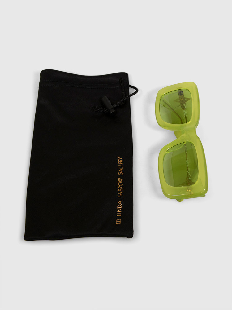 Linda Farrow Linda Farrow x The Attico Green Marfa Sunglasses