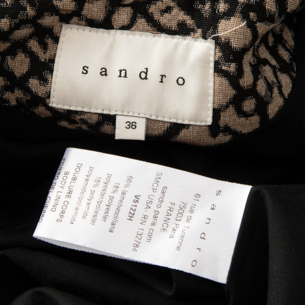 Sandro Snake Pattern Wool Blazer