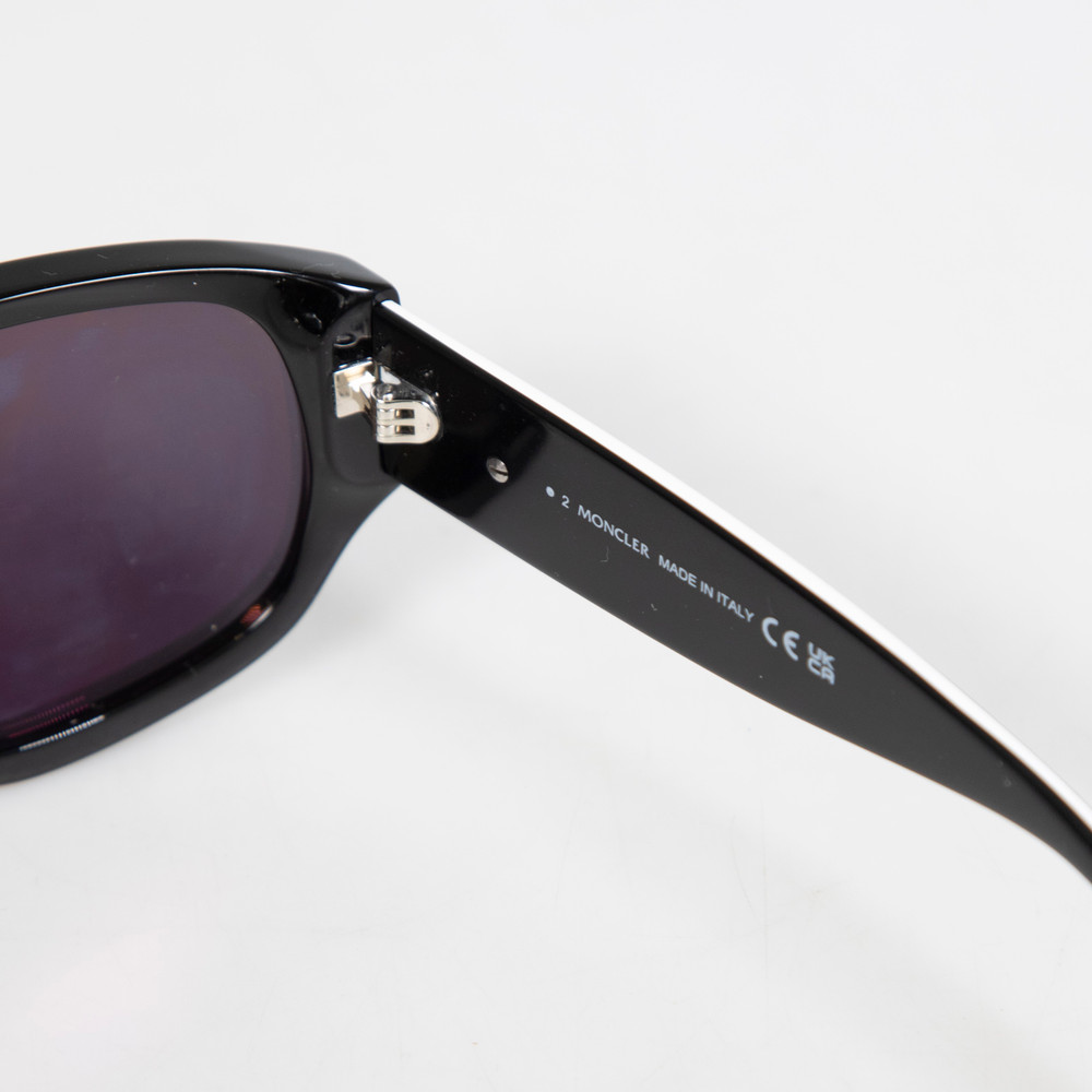 Moncler Black Shield Tinted Logo Sunglasses