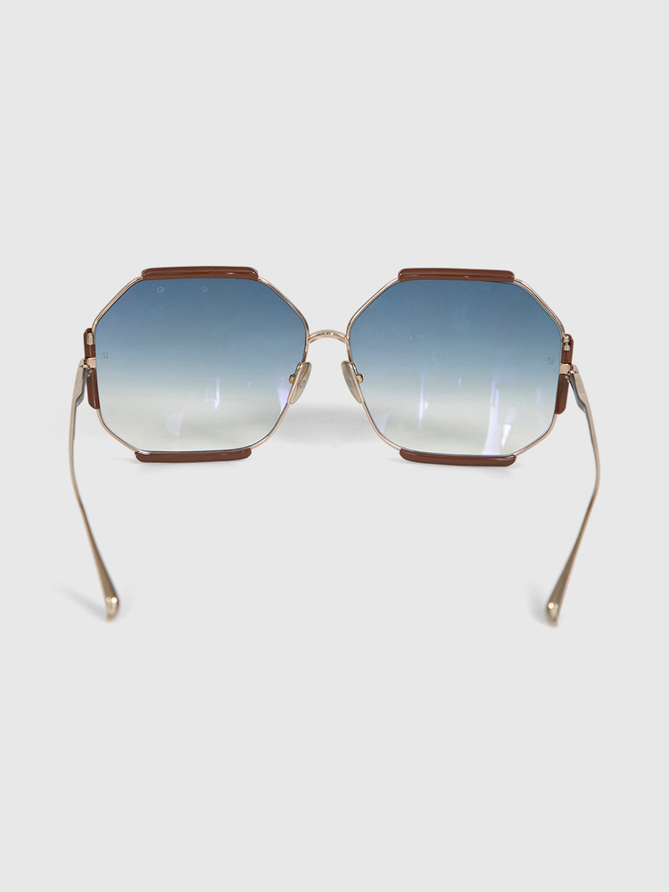 Linda Farrow Limited Edition Gold Plated Margot Sunglasses