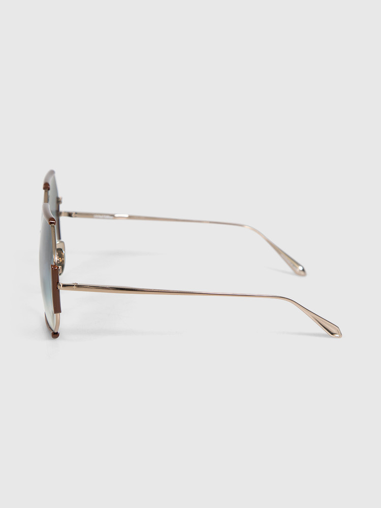 Linda Farrow Limited Edition Gold Plated Margot Sunglasses