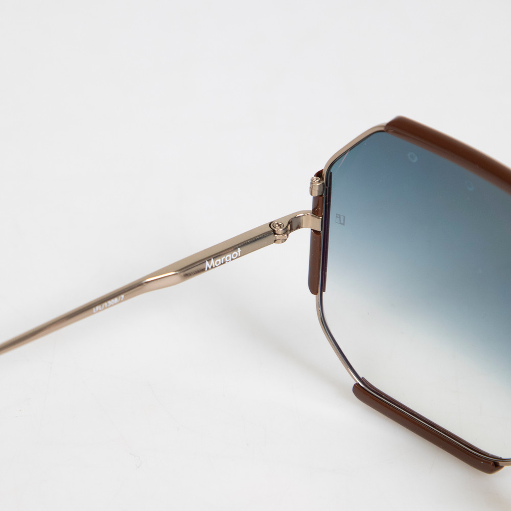 Linda Farrow Limited Edition Gold Plated Margot Sunglasses