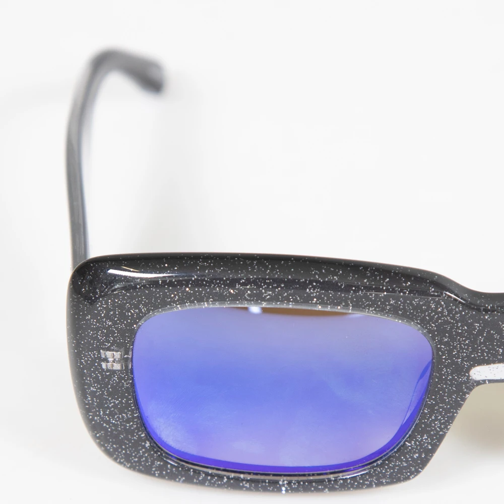 Linda Farrow Linda Farrow x The Attico Black Glitter Marfa Sunglasses