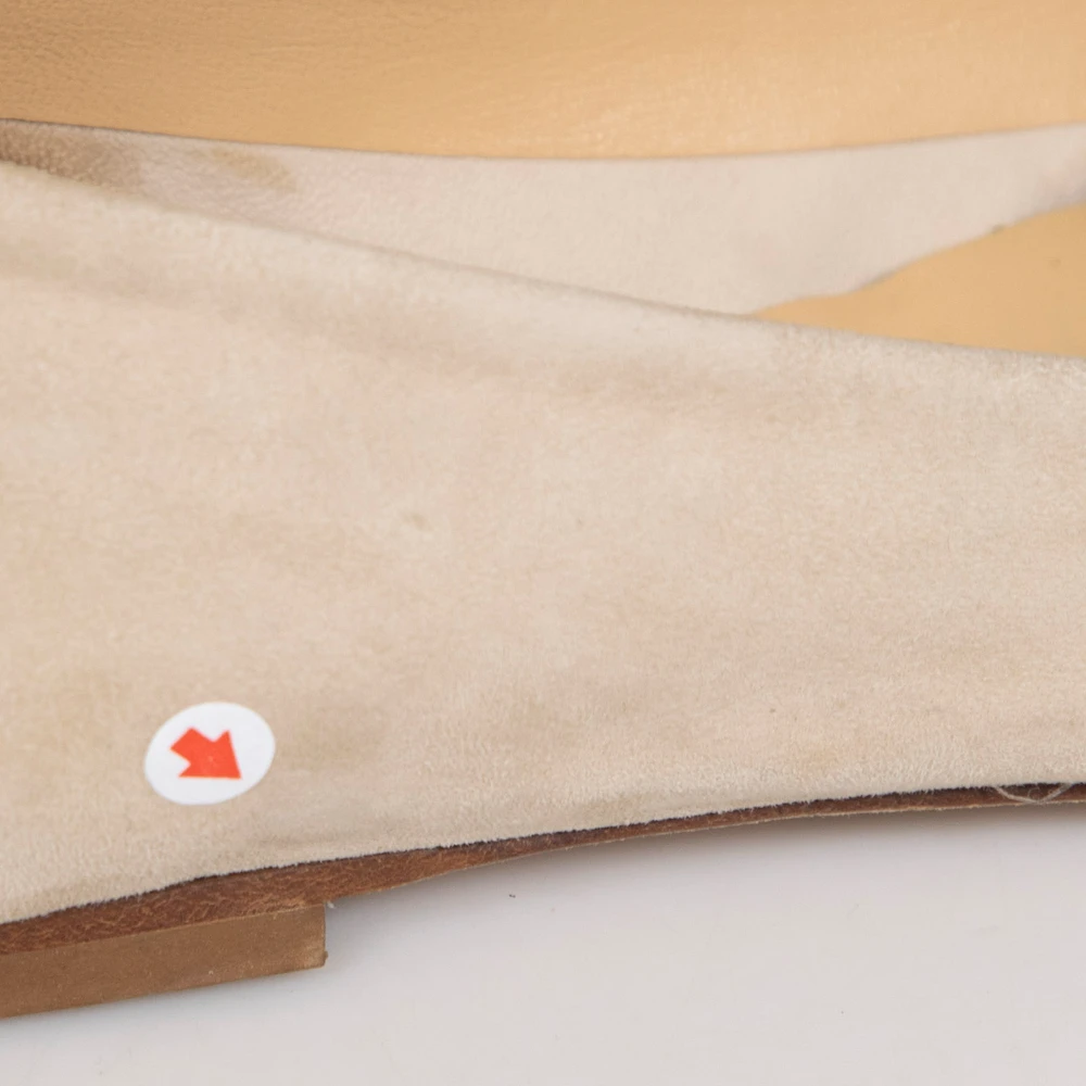 aeyde Beige Suede Ida Ballet Flats