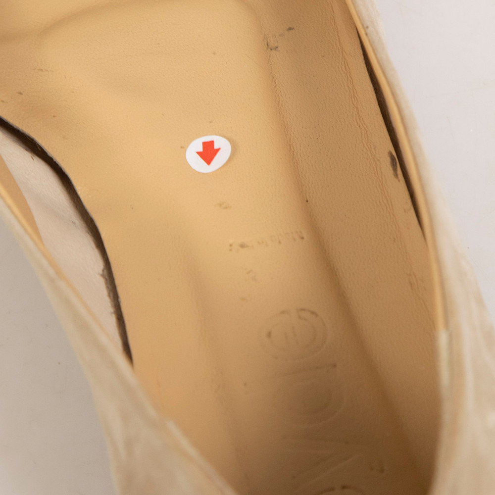 aeyde Beige Suede Ida Ballet Flats