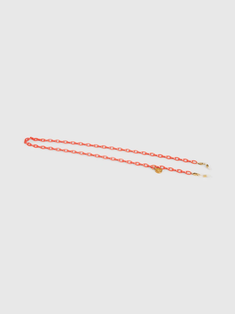 Linda Farrow Red Sunglasses Chain