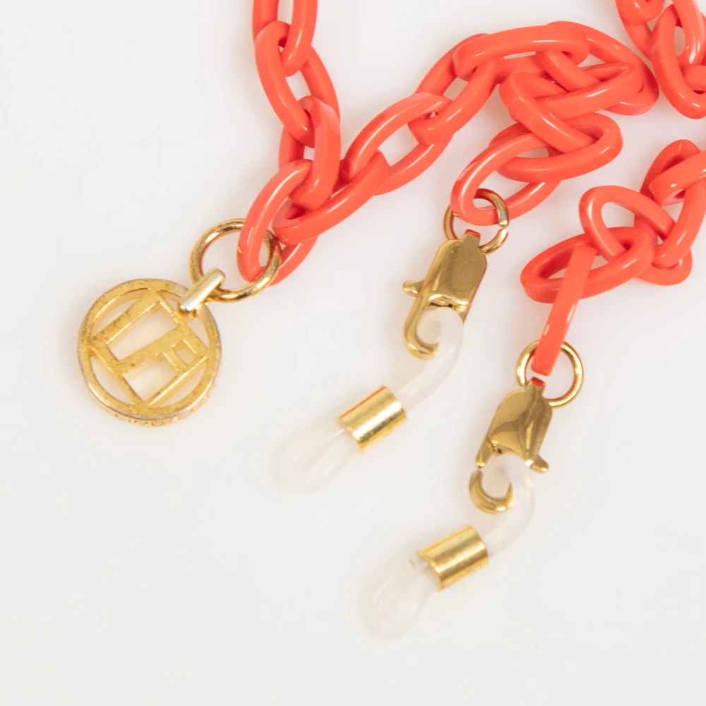 Linda Farrow Red Sunglasses Chain