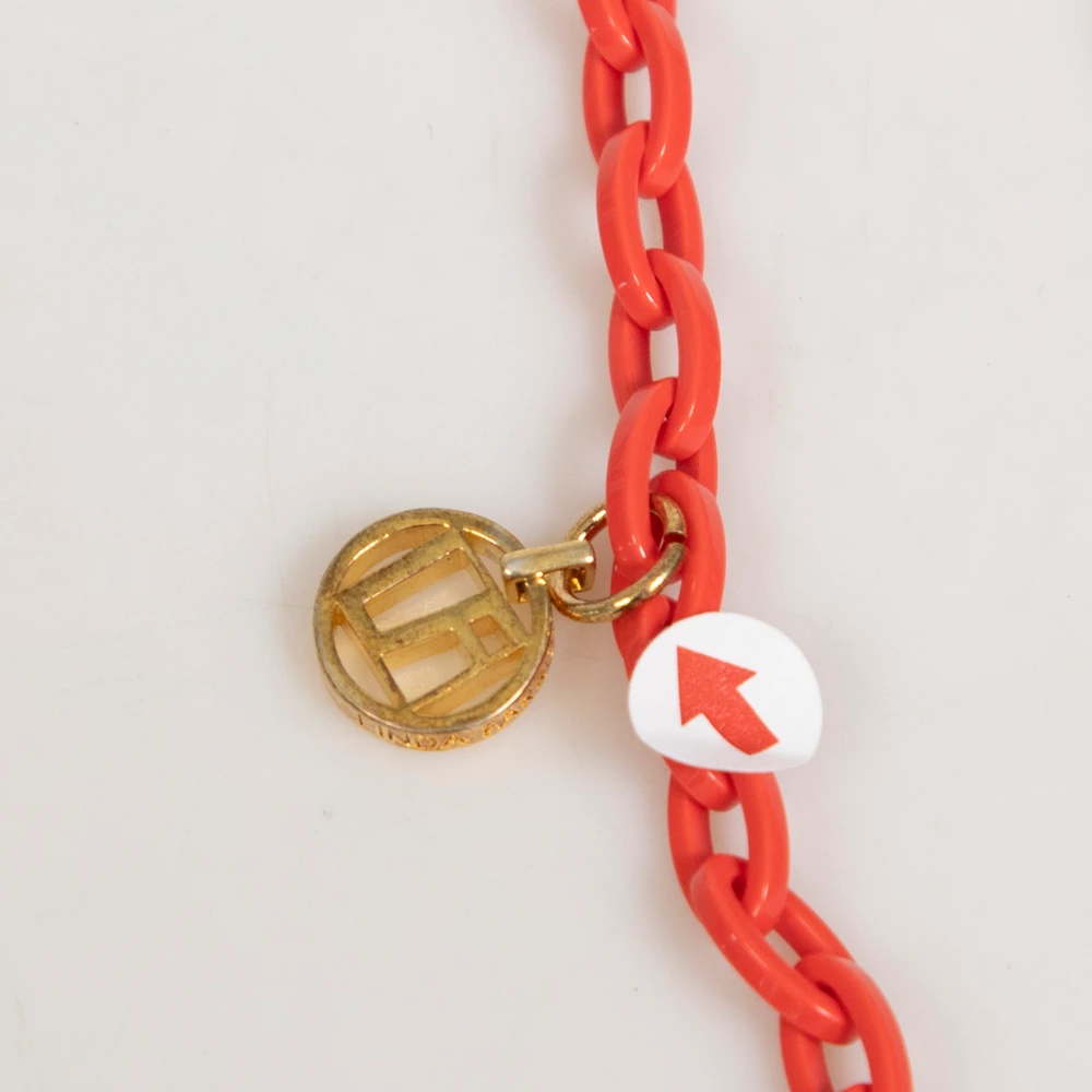 Linda Farrow Red Sunglasses Chain