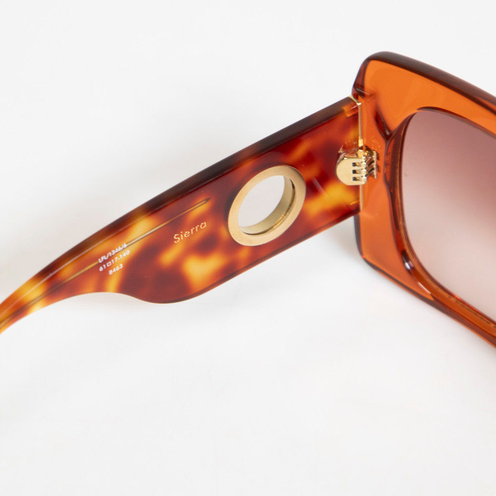 Linda Farrow Oversized Orange Sierra Sunglasses