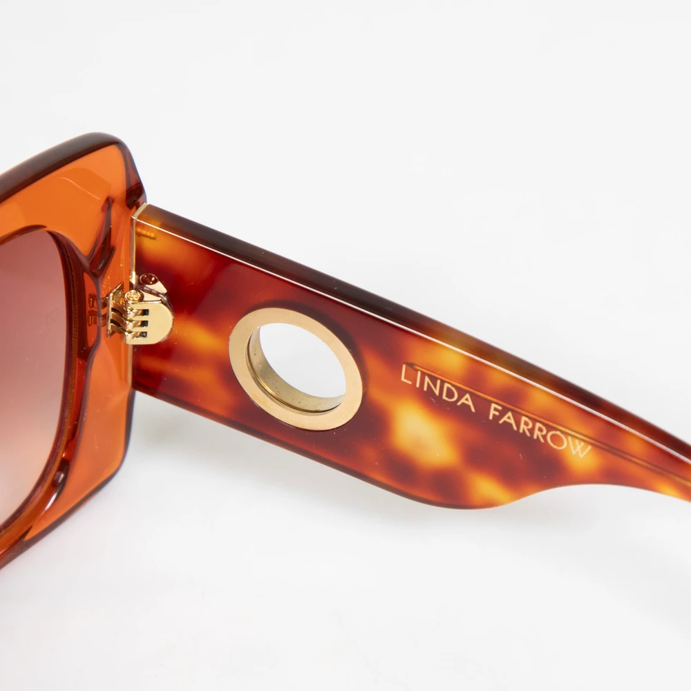Linda Farrow Oversized Orange Sierra Sunglasses
