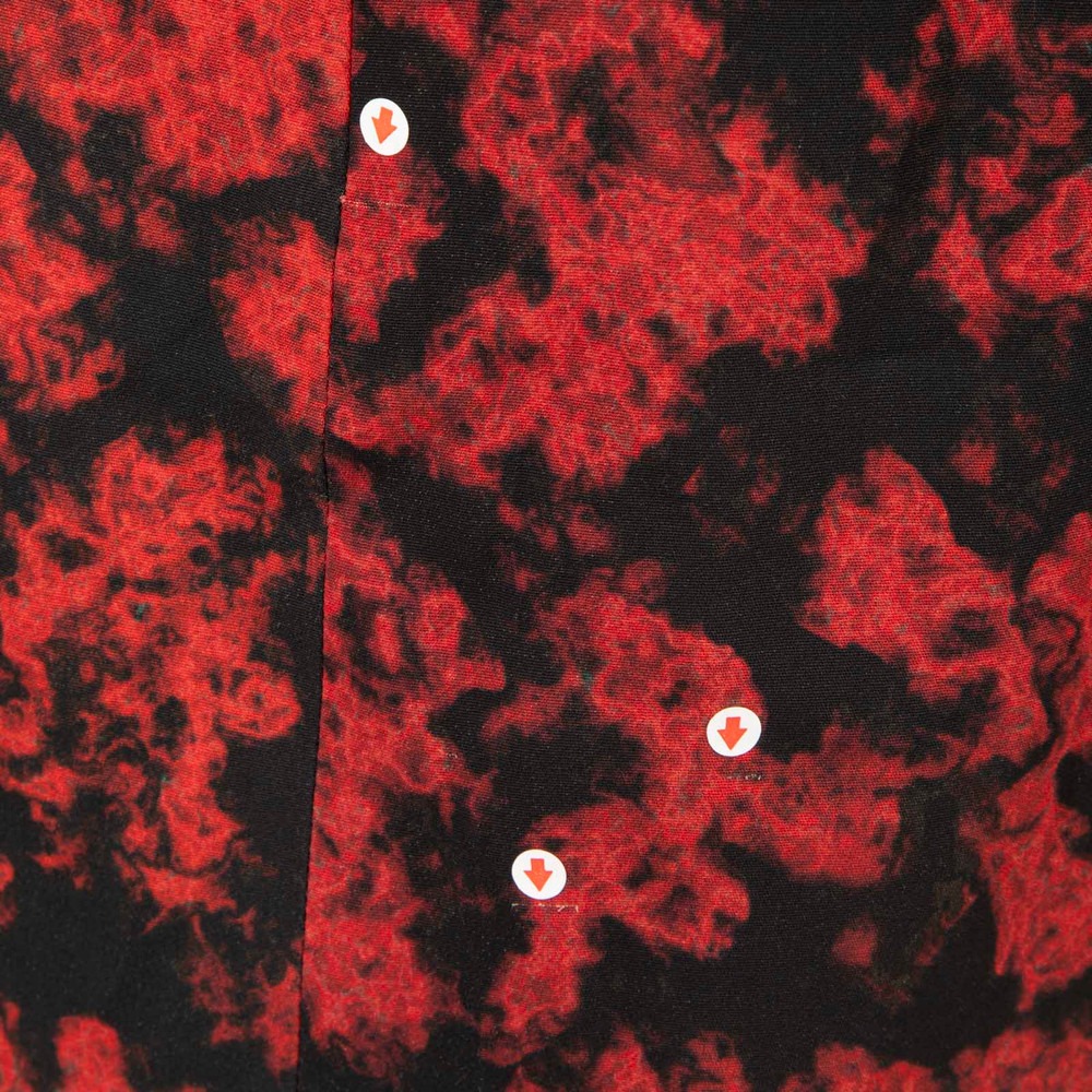 16 Arlington Red & Black Abstract Patterned Skirt