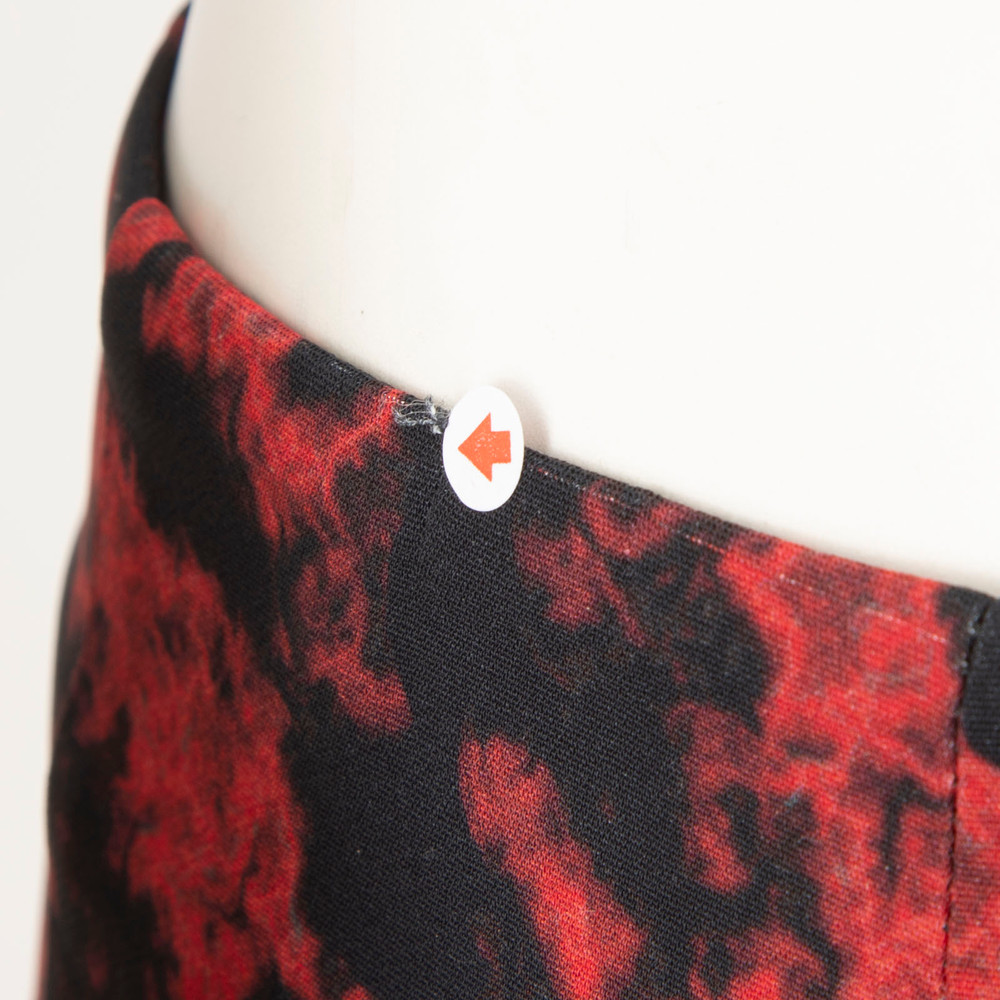 16 Arlington Red & Black Abstract Patterned Skirt