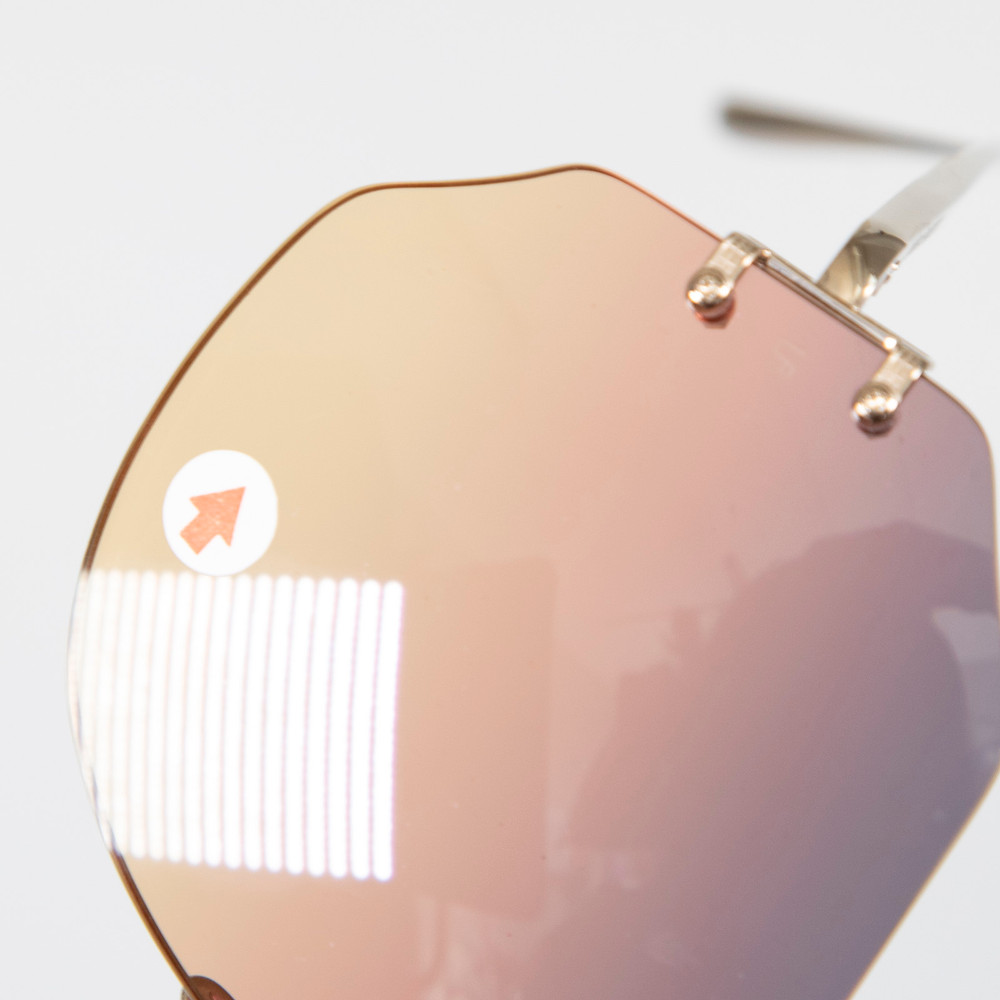 Linda Farrow 22KT Plated Geometric Sunglasses